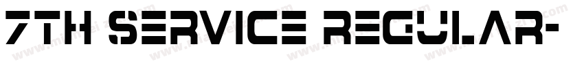 7th Service Regular字体转换